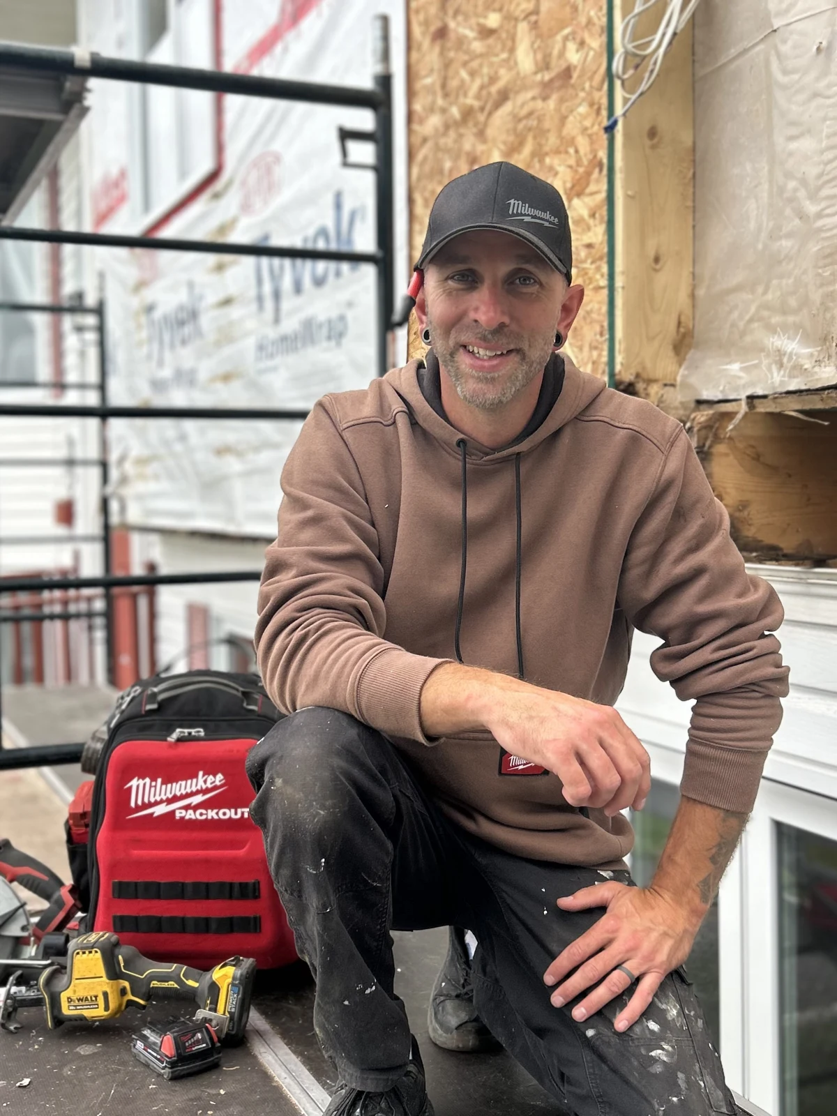 Andy Harding on a construction site